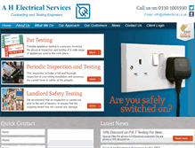 Tablet Screenshot of ahelectrical.co.uk